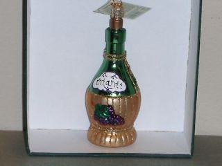 Chianti Bottle Old World Christmas glass ornament