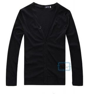 Mens Premium Stylish V NECK Cardigan Slim Mens Sweater