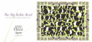 1000 piece jigsaw puzzle. The Big Beltie Herd. Pauline James. Belted 