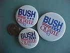 1992 George Bush Dan Quayle for President & Vice President matched 3 