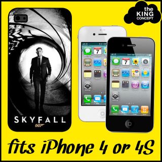 Skyfall iPhone 4 4S Bumper Case James Bond 007 Movie Cover Apple BLACK 