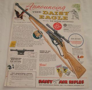 1955 Announcing The DAISY EAGLE bb gun ad page