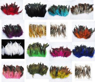 NEW 50pcs Saddle Badger Rooster feathers 5 6 inch Multicolor colours 