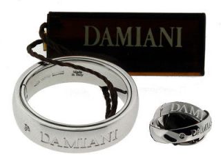DAMIANI LADIES DIAMOND RING IN 18 KARAT WHITE GOLD NEW IN BOX 5.5MM 