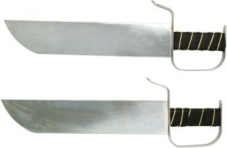 NEW 19 Stainless Steel Chrome Plated Chinese Butterfly Sword Set