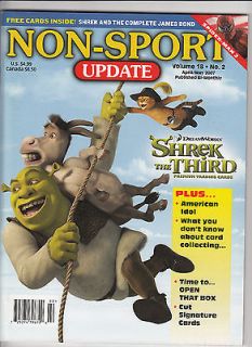 NON SPORT UPDATE April May 2007 Shrek the Third Cover