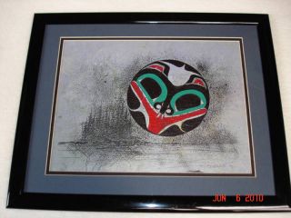   Authentic Northwest Coast by DANNY DENNIS fully framed picture w mat