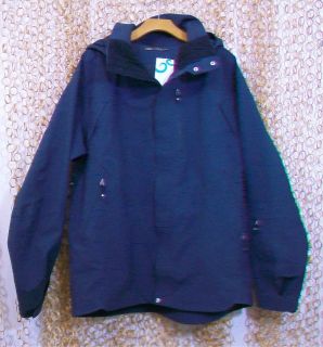   Nice Blue Gray Hooded Water & wind Proof Asylum Jacket Coat XL $495