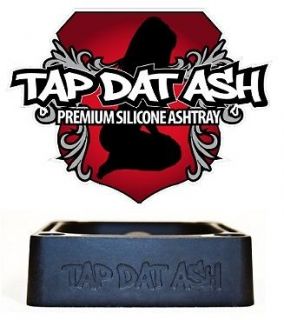 TAP DAT ASH Silicone Rubber Ashtray Will not Crack or Chip Glass 
