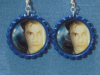 Doctor Who Earrings, Tenth Doctor, David Tennant , Handcrafted Jewelry