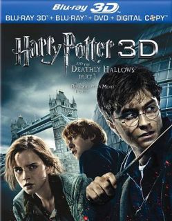 Harry Potter and the Deathly Hallows Part I Blu ray DVD, 2011, 3 Disc 