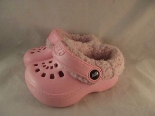 Fleece Doggers Clogs Toddlers Children Pink SIZE CHOICE Removable 