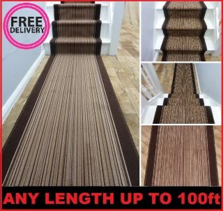   ~ 66cm wide ANY LENGTH Stripe Hall Hallway Stair Carpet Runner Rug