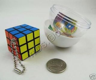 KoroKoro Hakusei Mini Rubiks Cube Keychain Black Border