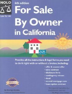   Owner in California (For Sale By Owner California Edition) George De