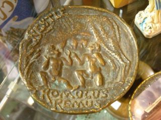 Vintage 1940s French Romulus & Remus bronze dish by Max Le Verrier 