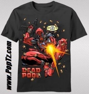 NEW Deadpool DP Logo Name Action Pose Poster Marvel Comic Adult T 