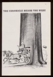 1966 Wells Fargo wagon stagecoach art S.F. Chronicle ad