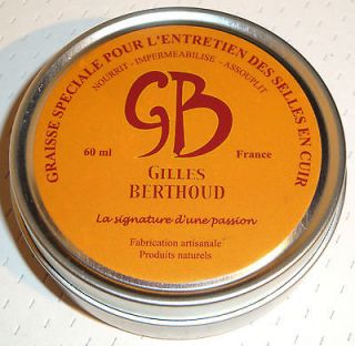 NEW* GILLES BERTHOUD WAX GREASE FOR LEATHER SADDLE FRANCE BROOKS 
