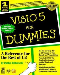 Visio5 for Dummies by Debbie Walkowski 1999, Paperback