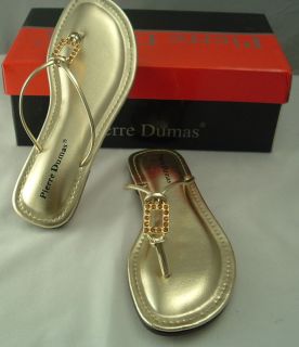 Womans Metallic Gold Sandals by Pierre Dumas Artichoke Free 