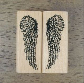 Decorative Stamps Rubber Stamp_Angel Wings