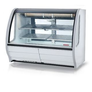 74 CURVED GLASS DELI BAKERY DISPLAY CASE REFRIGERATED
