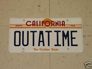 Back To The Future Delorean OUTATIME License Plate
