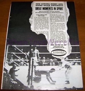 1965 Aurora Jack Dempsey Firpo Fight Model Kit Trade Ad