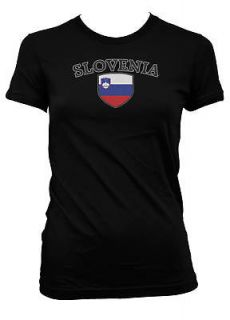 SLOVENIA Soccer T shirt Flag Girl Football Country Tee
