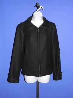 Comptoir Des Cotonniers Black Jacket Coat Sz 44 US 12   14 Wool Blend