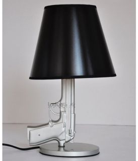 New Modern Design silver Gun Table Lamp Desk Lighting Beside Lamp 