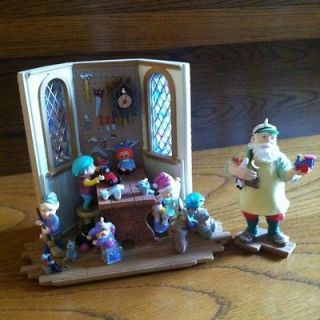 1996 Hallmark Santas Toy Shop and Santa Accessory ,Signed By 3 Artists 