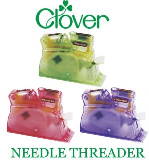 Clover Desk Needle Threader 3 Colours Sewing Accessories Craft Hobby