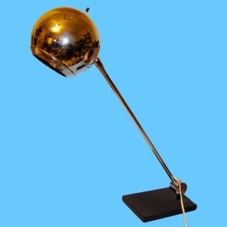   Century Chrome Eyeball Weighted Base Adjustable Desk Lamp Eames Era