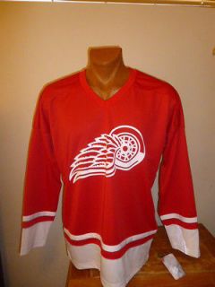 NHL Detroit Red Wings Mens Hockey Jersey Factory 2nd Logo Upside Down 