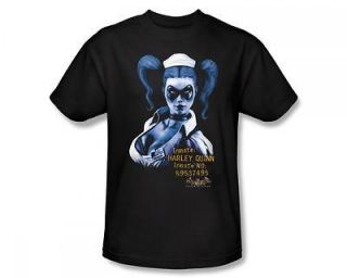 Batman Arkham Asylum Harley Quinn Inmate Video Game T Shirt Tee