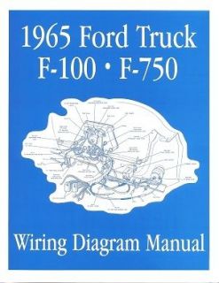 FORD 1965 F100   F750 Truck Wiring Diagram Manual 65