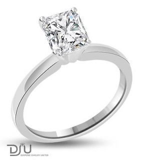 23 CT H/VS2 CUSHION DIAMOND SOLITAIRE RING 14K W GOLD