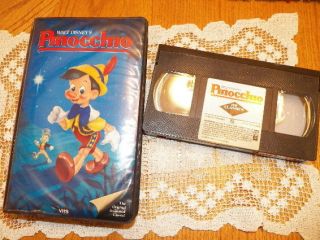  Pinocchio VHS   1st Release Black Padded Case, Diamond Classic