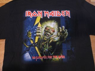   MAIDEN NO PRAYER FOR THE DYING T SHIRT BLACK L EDDIE METAL DICKINSON
