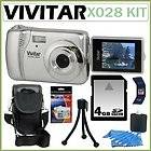 Vivitar Itwist 10.1MP Flip Screen Digital Camera Silver + 4GB Kit