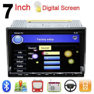   Digital Display In Deck Double 2 Din Car DVD Auto CD Player TV iPod