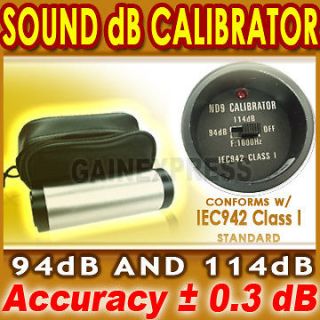 ND9 Sound Level Noise Calibrator Meter 94db & 114db ±0.3db Mics
