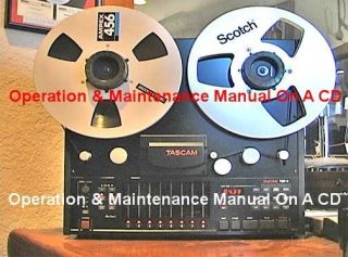 TASCAM TSR 8 OPERATION & MAINTENANCE MANUALS ON A CD