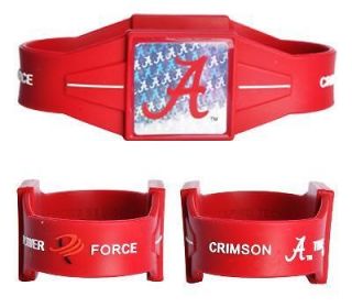 Alabama Crimson Tide Power Force Silicone Ion Wrist Band (NEW 