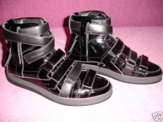 2008 MOST WANTED NEW AUTHENTIC DIOR HOMME HIGH TOP PATENT SNEAKERS 