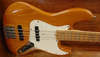 1974 Fender Jazz Bass Natural maple neck with EMGs Badass