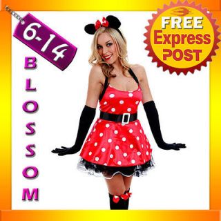 5196 Ladies Minnie Mickey Mini Mouse Fancy Dress Up Hens Party Disney 