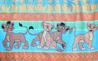 DISNEY LION KING twin fitted sheet fabric material Nala Simba bedding 